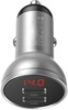 Baseus Digital Display Dual USB 4.8A Car Charger 24W Silver (CCBX-0S)