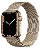 Apple Watch Series 7 GPS + Cellular 41mm Gold Stainless Steel Case with Gold Milanese Loop (MKHH3, MKJ03)