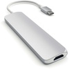 Satechi Slim Aluminum Type-C Multi-Port Adapter 4K, Silver (ST-CMAS)