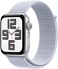 Apple Watch SE 2 GPS 40mm Silver Aluminium Case w. Blue Cloud Sport Loop (MXEE3)