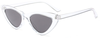 SOLO TU Trend Cat Eye Women Glasses (SH991-C9) (Clear Frame/Grey Lenses)