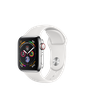Apple Watch Series 4 GPS + Cellular 40mm Stainless Steel Case with White Sport Band (MTUL2, MTVJ2)
