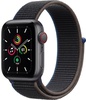 Apple Watch SE GPS + Cellular 40mm Space Gray Aluminum Case with Charcoal Sport Loop (MYEE2, MYEL2)