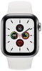 Apple Watch Series 5 GPS + Cellular 40mm Stainless Steel Case with White Sport Band (MWWR2, MWX42)