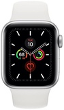 Apple Watch Series 5 GPS + Cellular 40mm Silver Aluminum Case with White Sport Band (MWWN2)