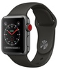 Apple Watch Series 3 GPS + Cellular 38mm Space Gray Aluminum w. Gray Sport B. (MR2W2)