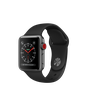 Apple Watch 38mm Series 3 GPS + Cellular Space Gray Aluminum Case with Black Sport Band (MTGH2)