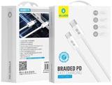 Blueo Brided Cable type-c to type-c 1.2m White (BT5924)