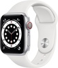 Apple Watch Series 6 GPS + Cellular 40mm Silver Aluminum Case with White Sport Band (M02N3)