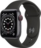 Apple Watch Series 6 GPS + Cellular 40mm Space Gray Aluminum Case with Black Sport Band (M02Q3)