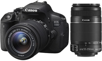 Canon EOS 700D Kit (18-55mm + 55-250mm) EF-S IS STM