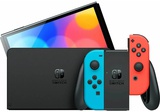 Nintendo Switch OLED with Neon Blue and Neon Red Joy-Con