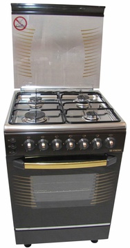 FRESH Forno 55x55 (F55G5) brown st.st. top
