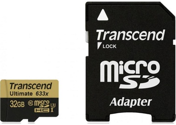 Transcend 32 GB microSDHC UHS-I U3 Ultimate + SD Adapter TS32GUSDU3