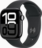 Apple Watch Series 10 GPS + Cellular 42mm Jet Black Aluminum Case With Black Sport Band - S/M (MWX63)