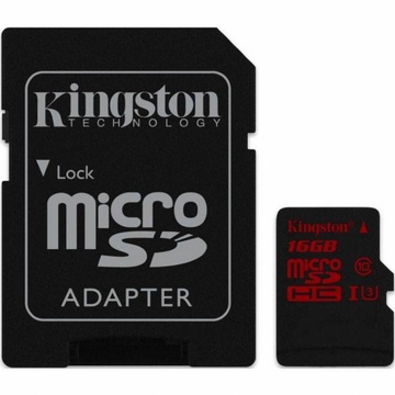 Kingston 16 GB microSDHC class 10 UHS-I U3 + SD Adapter SDCA3/16GB
