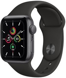 Apple Watch SE 40mm Space Gray Aluminum Case with Black Sport Band (MYDP2)