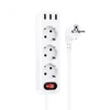 Hoco NS2 (3 розетки + 3 USB) White 1.8m