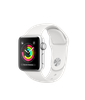Apple Watch 38mm Series 3 GPS Silver Aluminum Case with White Sport Band (MTEY2)