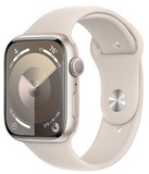 Apple Watch Series 9 GPS 45mm Starlight Aluminum Case With Starlight Sport Band - M/L (MR973)