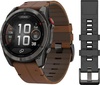 Garmin Fenix 8 Pro 51 mm AMOLED Carbon Gray DLC Titanium with Chestnut Leather Band (010-03199-40)