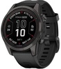 Garmin Fenix 7S Pro Sapphire Solar Carbon G. DLC Tit. with Black Band (010-02776-10/11/54)