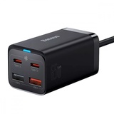 Baseus GaN3 Pro 65W (2 Type-C + 2 USB) + Кабель Type-C to Type-C 100W (1m) (CCGP040101)