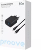 Proove Silicone Power 2 30W (Type-C + USB) + Cable Type-C to Type-C (1m) Black