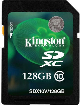 Kingston 128 GB SDXC Class 10 SDX10V/128GB