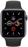 Apple Watch Series 5 GPS + Cellular 44mm Space Gray Aluminum Case with Black Sport Band (MWW12)
