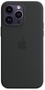 Apple iPhone 15 Pro Max Silicone Case Midnight (Black) with Magsafe (high copy)