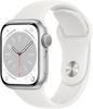 Apple Watch Series 8 GPS 41mm Silver Aluminum Case with White S. Band M/L (MP6M3)