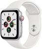 Apple Watch SE GPS + Cellular 44mm Silver Aluminum Case with White Sport Band (MYEM2)