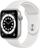 Apple Watch Series 6 44mm Silver Aluminum Case with White Sport Band (M00D3)
