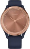 Garmin Vivomove 3s Rose Gold Stainless Steel Bezel w. Navy and Silicone B. (010-02238-03)