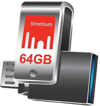 Strontium 64 GB Nitro Plus OTG (SR64GSLOTG1Z)