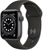 Apple Watch Series 6 40mm Space Gray Aluminum Case with Black Sport Band (MG133)