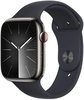 Apple Watch Series 9 GPS + Cellular 45mm Graphite Stainless Steel Case With Midnight Sport Band - S/M (MRMV3)