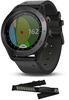 Garmin Approach S60 Premium Black Ceramic Bezel with Black Leather Band (010-01702-03)