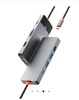 WIWU Linker 9in1 USB-C to (USB-C+USB2.0+2xUSB3.0+SD/MicroSD+VGA+HDMI+PD 100W) Grey (A921HV)