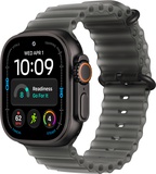Apple Watch Ultra 4 Black Titanium Case with Translucent Black Ocean Band (MJAY4)