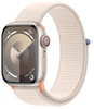 Apple Watch Series 9 GPS + Cellular 41mm Starlight Aluminum Case With Starlight Sport Loop (MRHQ3)