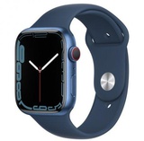 Apple Watch Series 7 GPS + Cellular 45mm Blue Aluminum Case With Blue Sport Band (MKJA3)