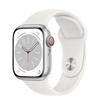 Apple Watch Series 8 GPS + Cellular 41mm Silver Aluminum Case with White Sport Band (MP4A3)
