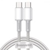 Baseus High Density Braided Fast Charging Data Type-C to Type-C 100W (1m) White