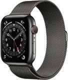 Apple Watch Series 6 GPS + Cellular 44mm Graphite Stainless Steel Case with Graphite Milanese Loop (M07R3, M09J3)