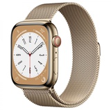 Apple Watch Series 8 GPS + Cellular 45mm Gold Stainless Steel Case with Milanese Loop Gold (MNKP3/MNKQ3)