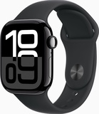 Apple Watch Series 10 GPS 42mm Jet Black Aluminum Case With Black Sport Band - M/L (MWWF3)