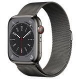 Apple Watch Series 8 GPS + Cellular 45mm Graphite Stainless Steel Case with Milanese Loop Graphite (MNKW3/MNKX3)