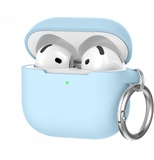 AhaStyle Colorful Silicone Case for Airpods 4 Sky Blue
